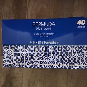 BNIB 4 BOXES of Bermuda Blue Citrus Fabric Softener Sheets-160 sheets Total